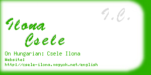 ilona csele business card